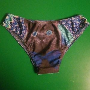 NWOT black cat bikini bottom